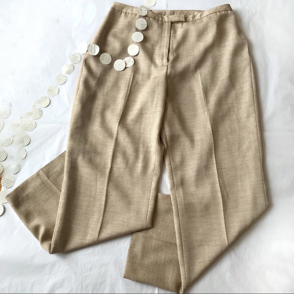 Full Length Tan Trouser Pants with Pockets